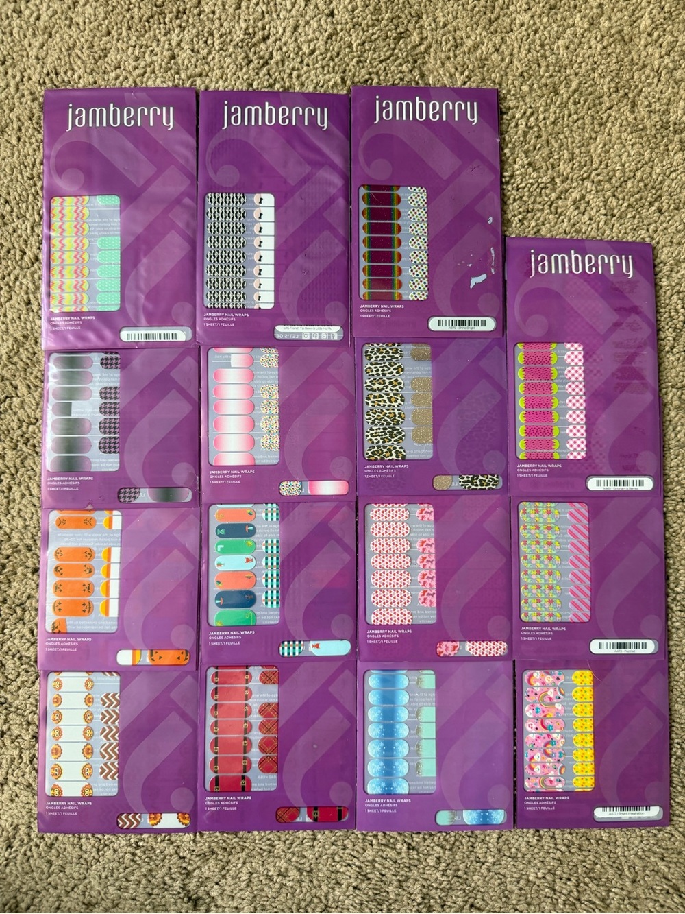 Kids Jamberry Assorted Nail Wraps - Multicolor - 15